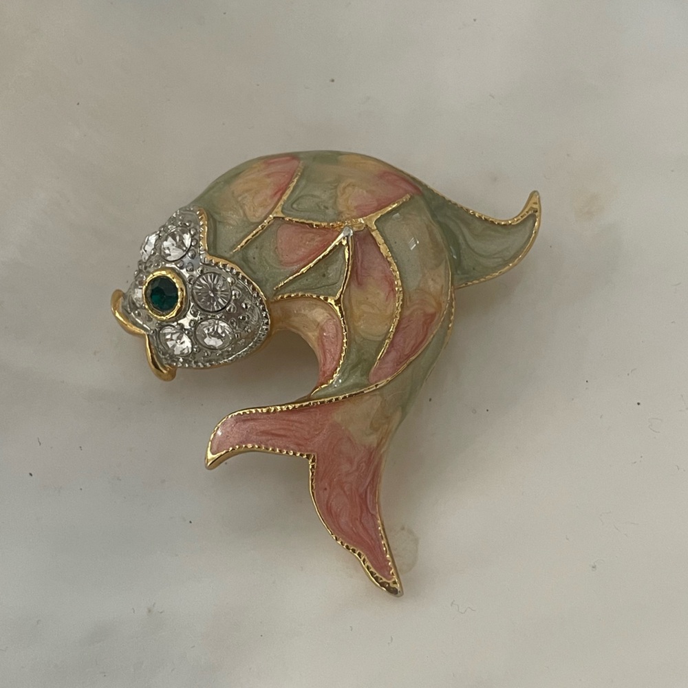 Vintage Koi Fish Brooch